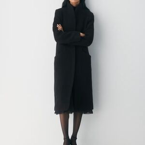 Aritzia Wilfred The Cocoon Long Coat - Soft Wool Cashmere